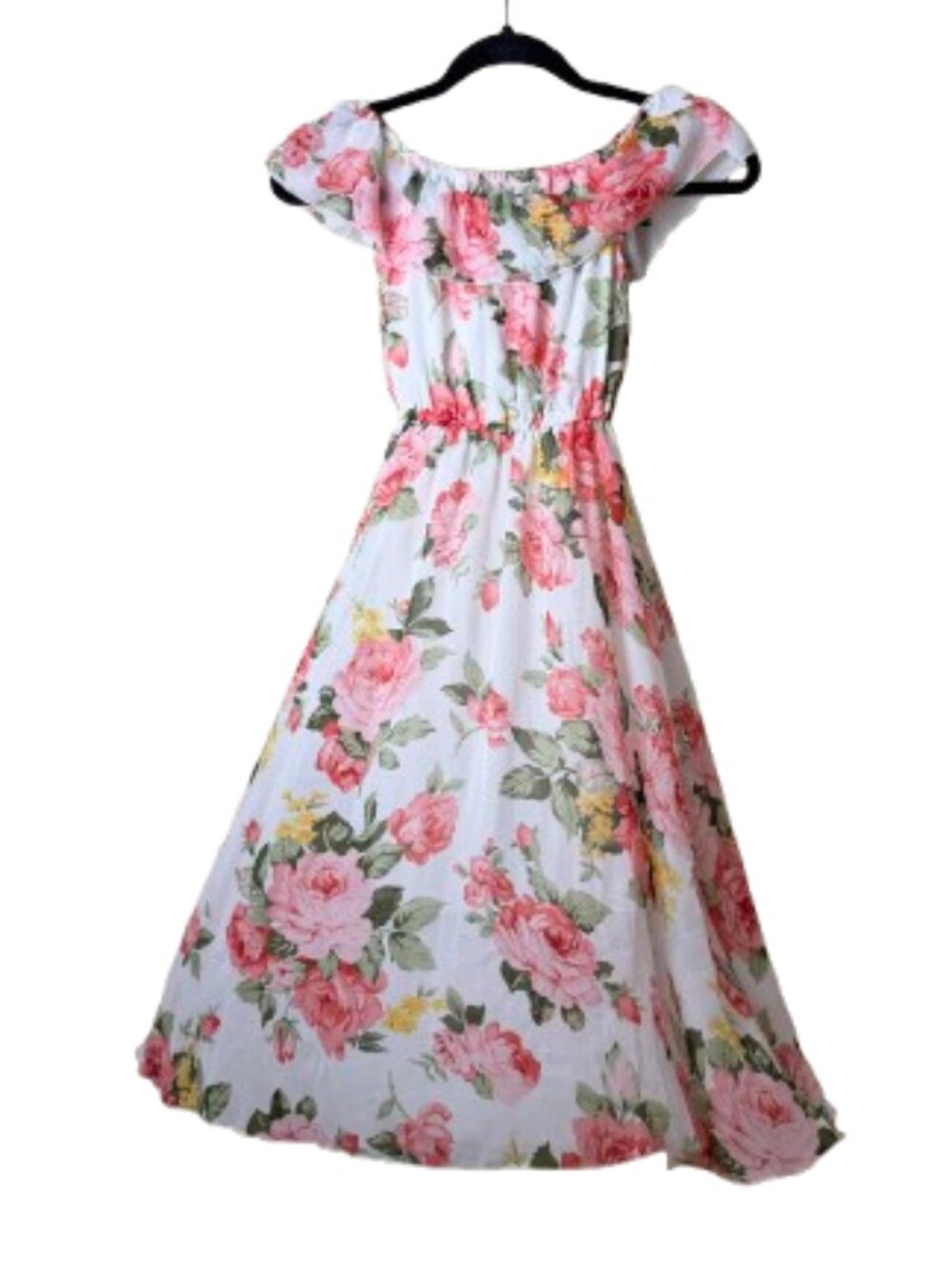 Bailey's Blossoms Floral On or Off Shoulder Lined Party Dress Size 6